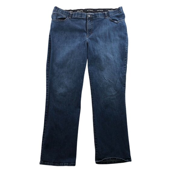 Lee Women Jeans Size 20W Comfort Stretch Blue Denim Casual Straight Leg Mid Rise - Picture 1 of 11